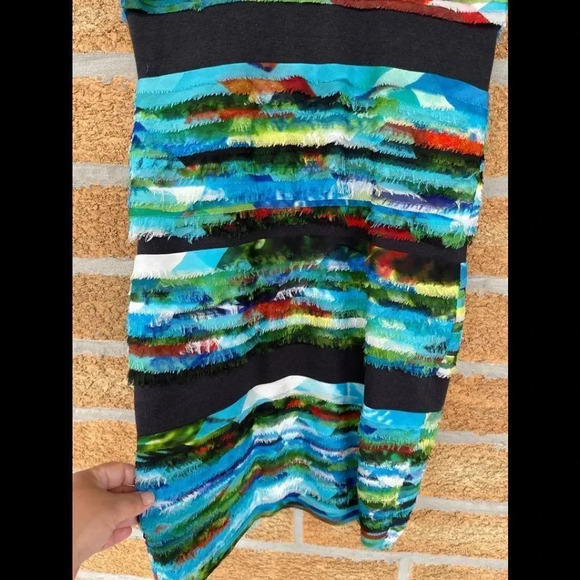 Rag & Bone Watercolor Frayed Harley Mini Dress XS - Picture 4 of 9